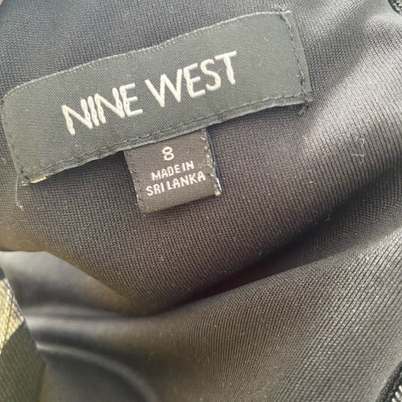 Nine West polka dot fit and flare black and grey - Picture 7 of 7